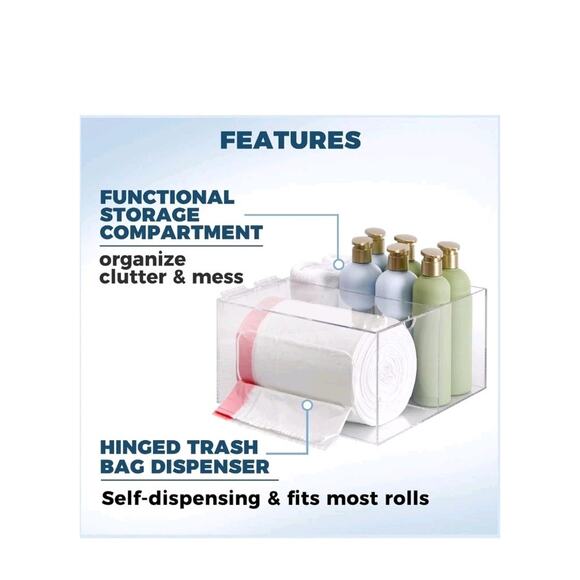 Trash Bag Kitchen and Bathroom Organizer - Large Garbage Bag under Sink Dispense - Picture 4 of 9